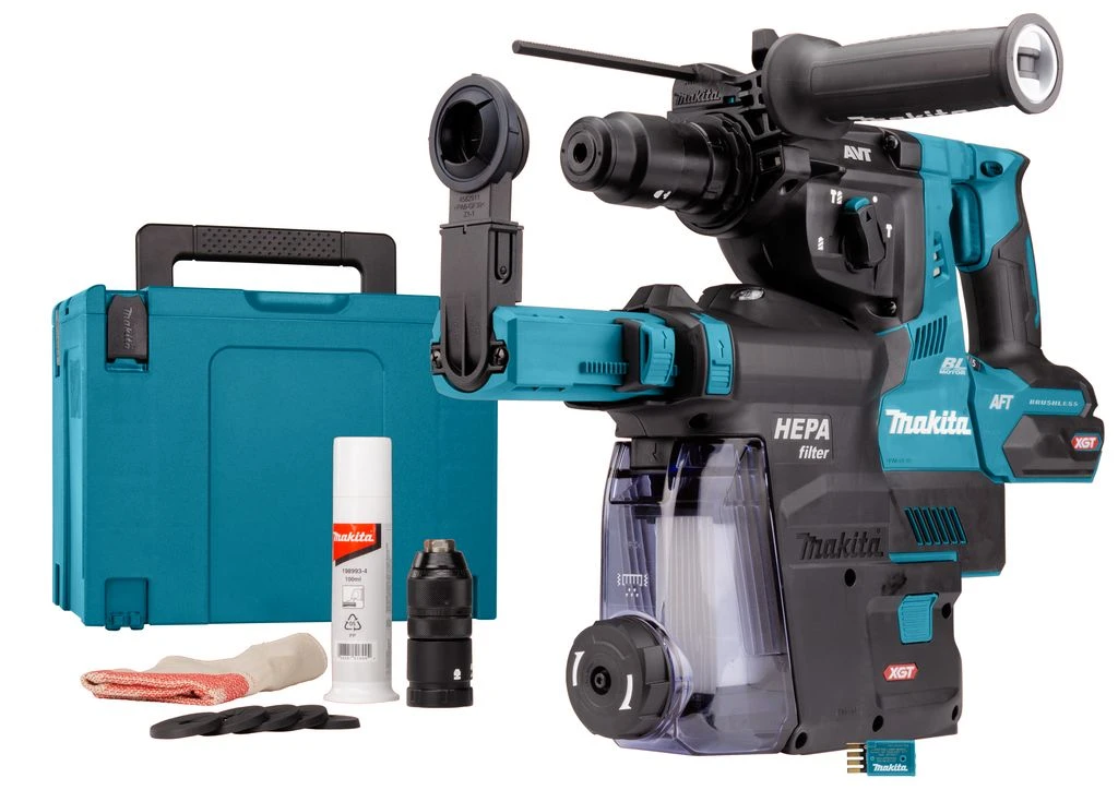 Makita HR002GM204 XGT 40V Max Li-Ion Accu SDS-Plus Combihamer Set (2x 4,0Ah) Incl. Stofafzuigsysteem In Mbox - 2,9J - Koolborstelloos 2 Makita HR002GM204 XGT 40V Max Li-Ion Accu SDS-Plus Combihamer Set (2x 4,0Ah) Incl. Stofafzuigsysteem In Mbox - 2,9J - Koolborstelloos - Afbeelding 2