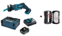Makita DJR183RT1J 18V Li-Ion Accu Reciprozaag Set (1x 5.0Ah Accu) In Mbox Met 25-delige Reciprozaagbladenset