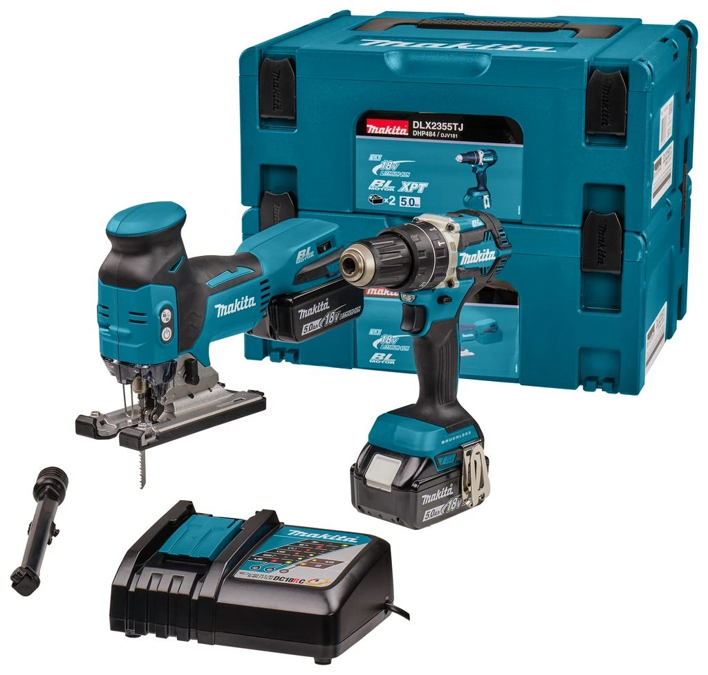 Makita DLX2355TJ LXT 18 V Li-ion Accu Combiset (2x 5,0Ah Accu) In Mbox 1 Makita DLX2355TJ LXT 18 V Li-ion Accu Combiset (2x 5,0Ah Accu) In Mbox