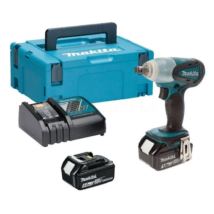 Makita DTW251RTJ 18V Li-Ion Accu Slagmoersleutel Set (2x 5.0Ah Accu) In Mbox - 230Nm - 1/2" 1 Makita DTW251RTJ 18V Li-Ion Accu Slagmoersleutel Set (2x 5.0Ah Accu) In Mbox - 230Nm - 1/2"