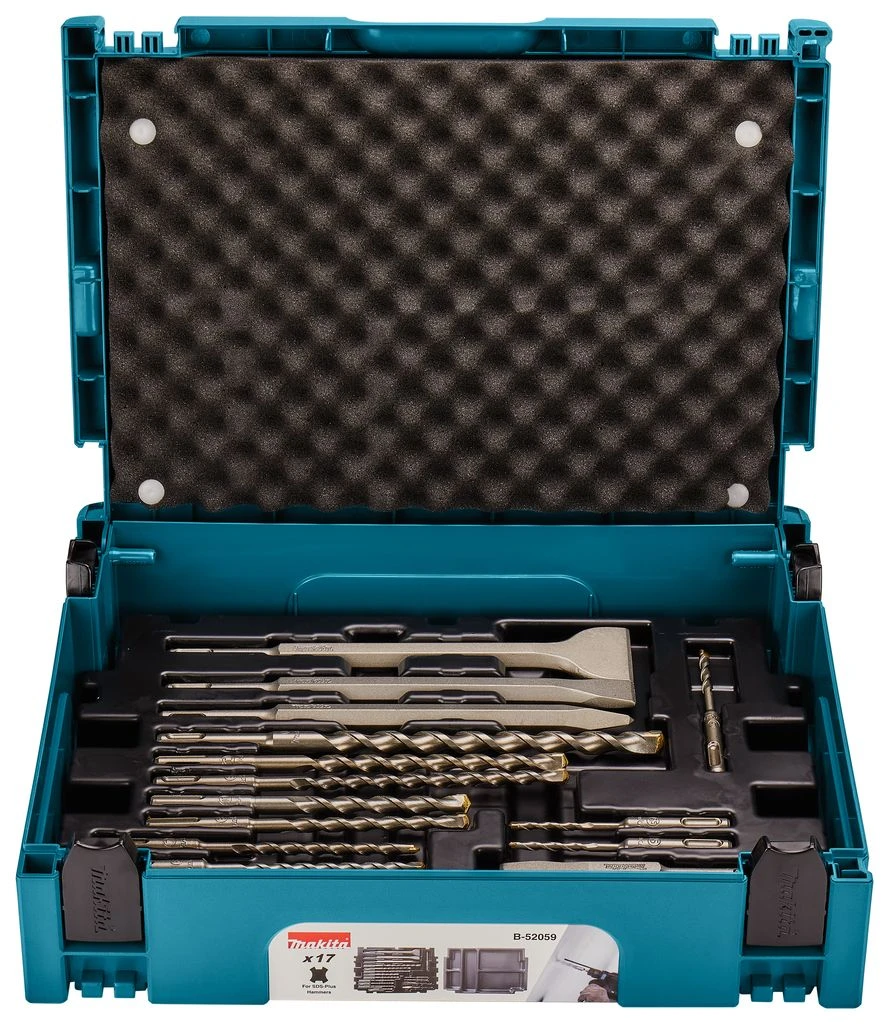 Makita HR2470 SET SDS-plus Combihamer In Koffer - 780W - 2,4J + B-52059 / B-53877 17 Delige SDS-plus Boor / Beitel Set In Mbox 3 Makita HR2470 SET SDS-plus Combihamer In Koffer - 780W - 2,4J + B-52059 / B-53877 17 Delige SDS-plus Boor / Beitel Set In Mbox - Afbeelding 3