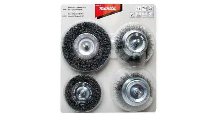 Makita D-65729 4-delige Komborstel Set - 6 Mm - 63 / 75 / 75 / 100 Mm 1 Makita D-65729 4-delige Komborstel Set - 6 Mm - 63 / 75 / 75 / 100 Mm