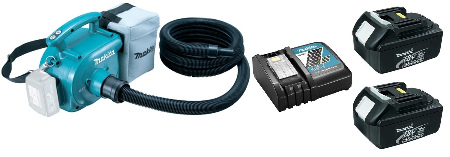 Makita DVC350RFE 18V Accu Stofzuiger Set (2x 3.0Ah Accu) 1 Makita DVC350RFE 18V Accu Stofzuiger Set (2x 3.0Ah Accu)