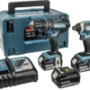 Makita DLX2131JX1 18V Li-Ion Accu Klopboor-/schroefmachine (DHP482) & Slagschroevendraaier (DTD152) Combiset (3x 3.0Ah Accu) In Mbox